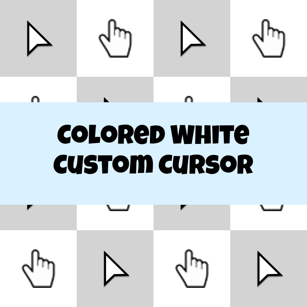 Preview Colored White Custom Cursor custom cursor pack